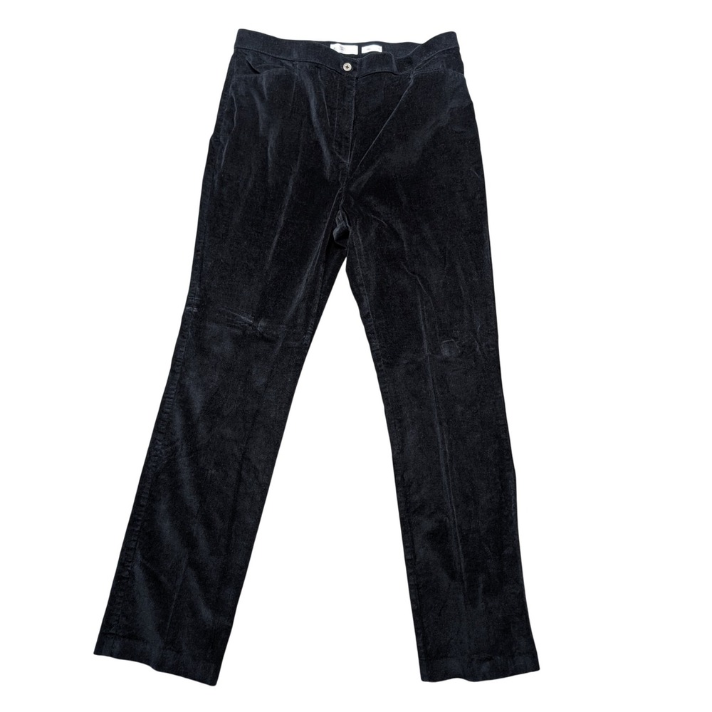 Northern Reflections Women's‎ 14 Black Corduroy Stretch Straight Leg Pants